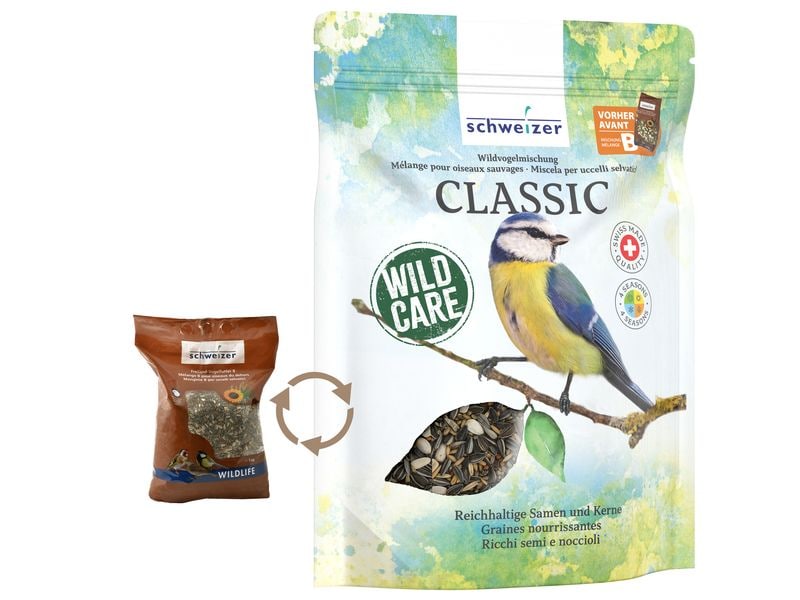 Eric Schweizer Vogelfutter Wildvogelmischung Classic 1 kg Reichhaltige Mischung mit Samen und Kernen