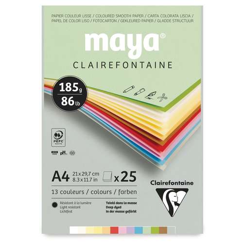 Clairefontaine MAYA farbiger Fotokarton-Block