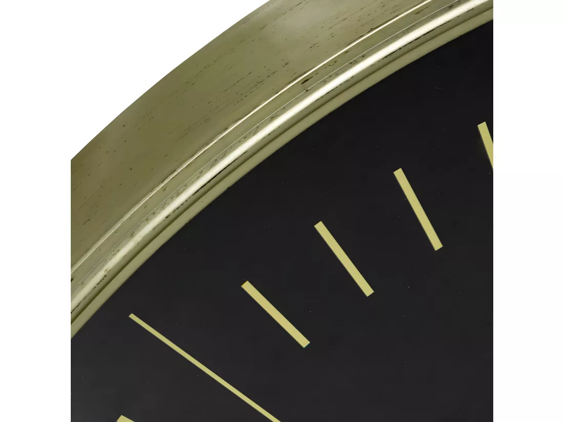 Grande Pendule murale cadre doré aspect vieilli art déco D 75 cm