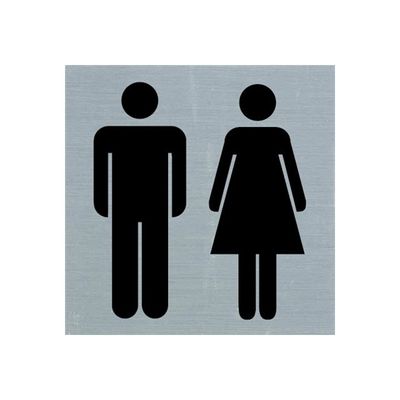 Pickup Alulook - Pictogramme Toilettes - 80 x 80 mm