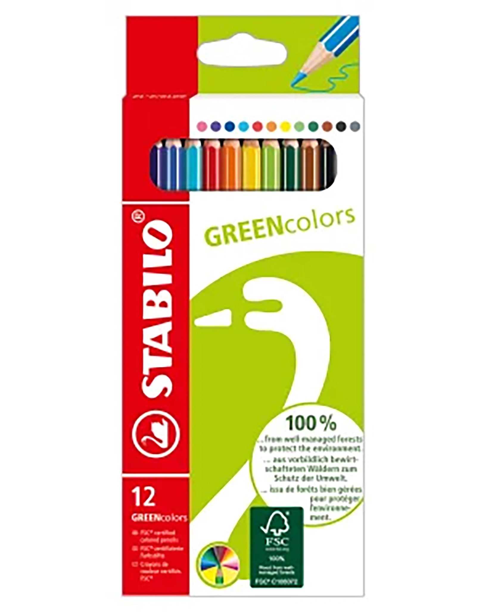 Dreikant-Buntstift STABILO® GREENtrio 12er-Pack