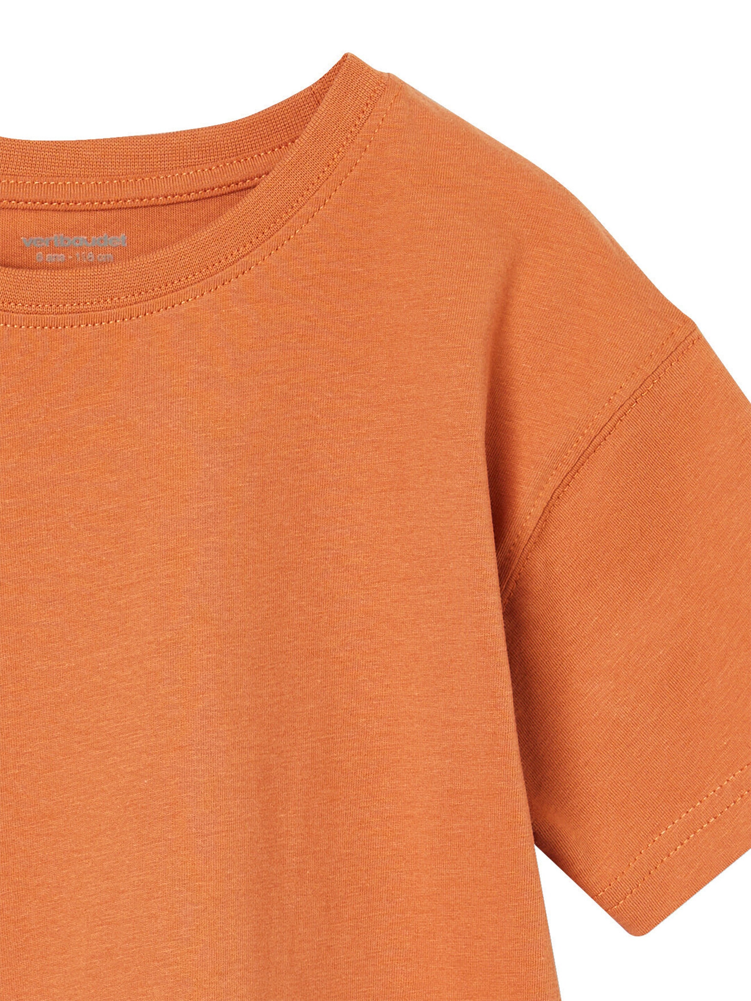 Vertbaudet 3er-Pack Jungen T-Shirts BASIC uni orange