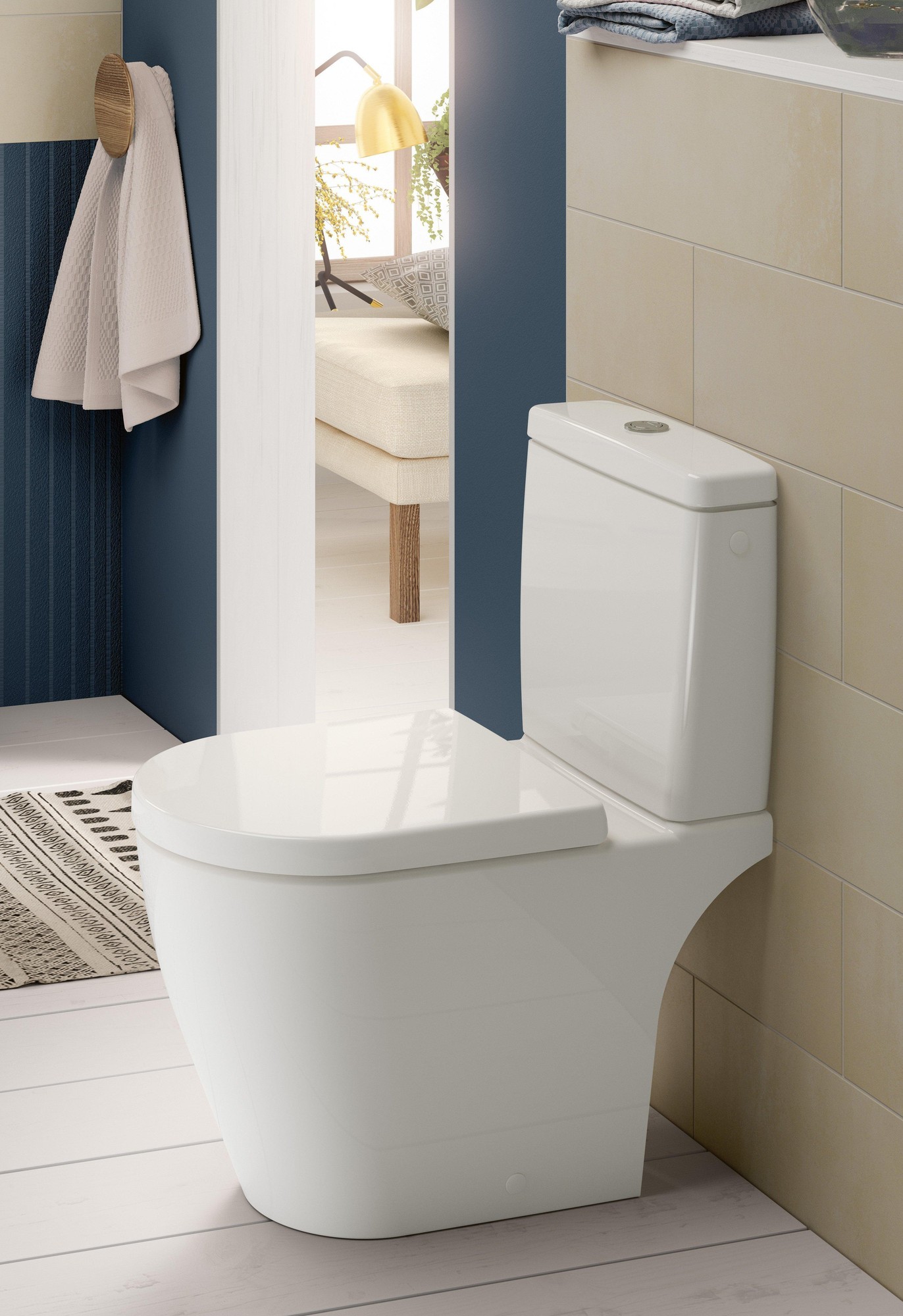 Villeroy & Boch Avento softclose toiletzitting met quick release wit glans