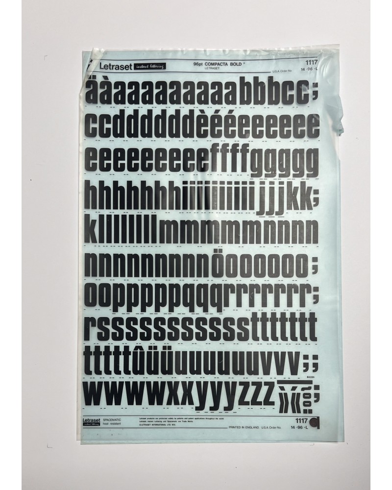 letraset-1117- COMPACTA BOLD - 96pt