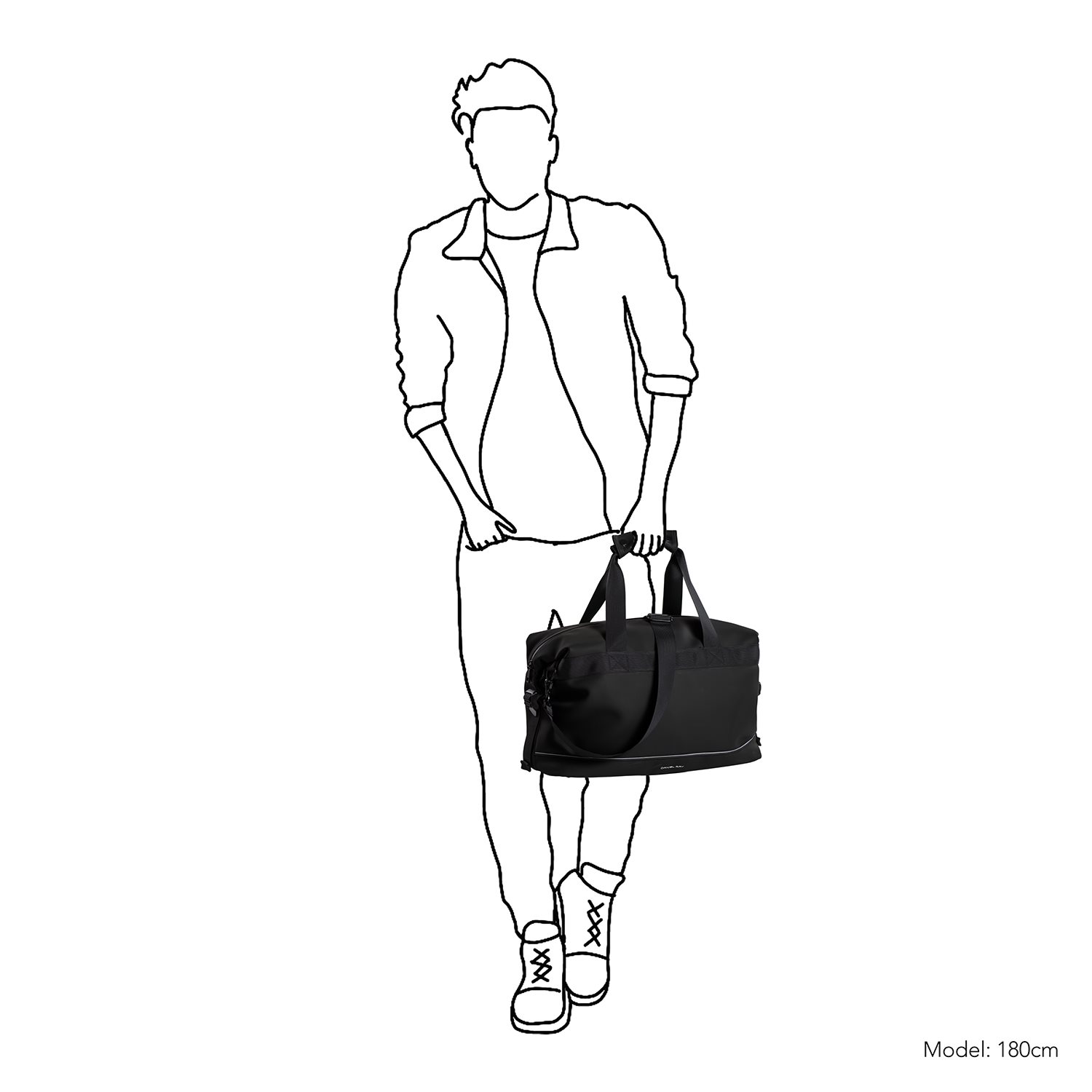 Daniel Ray Riverside Water-Repellent Duffle black