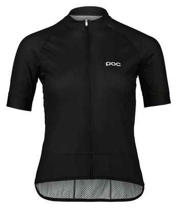 Maillot Manches Courtes Femme Poc Essential Road Logo Noir