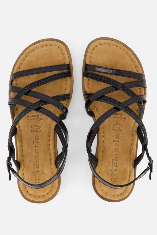 Tamaris Sandalen zwart Leer