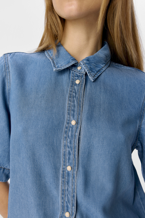 Object blauwe dames jurk