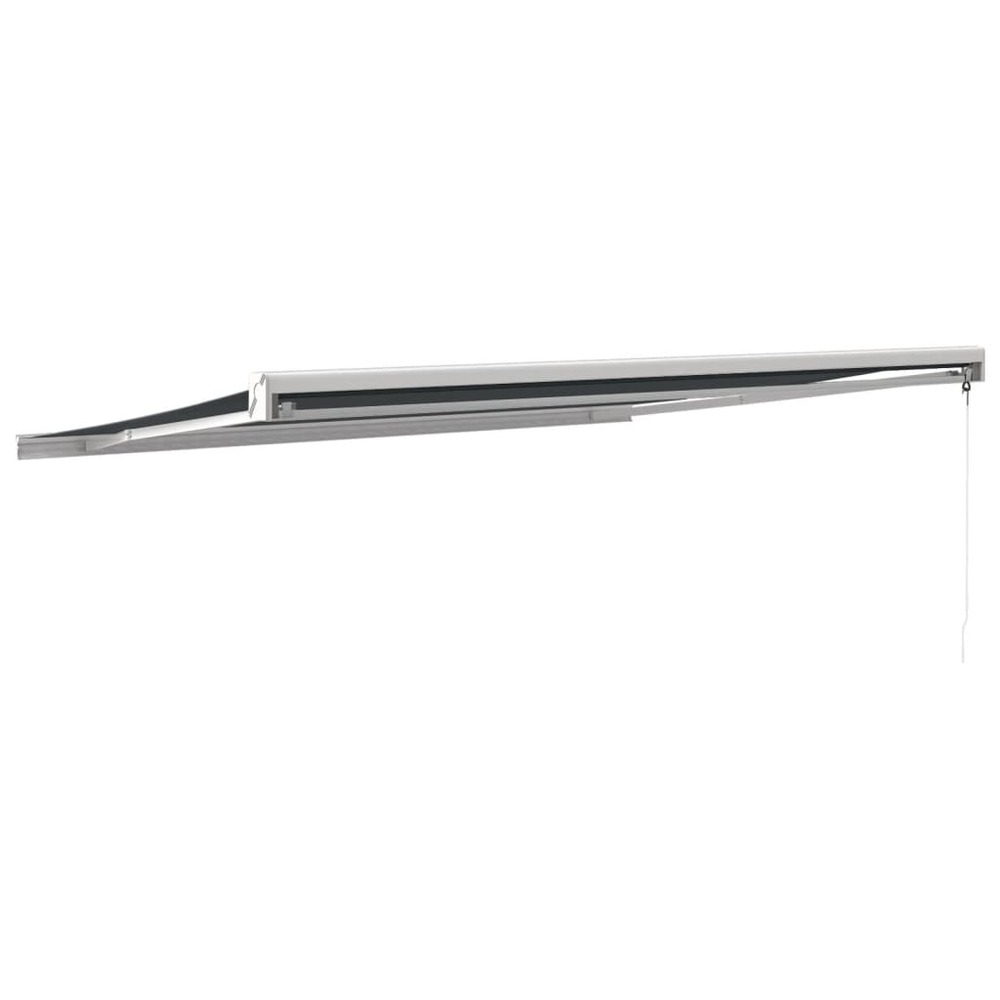 Auvent rétractable anthracite 4,5x3 m tissu et aluminium
