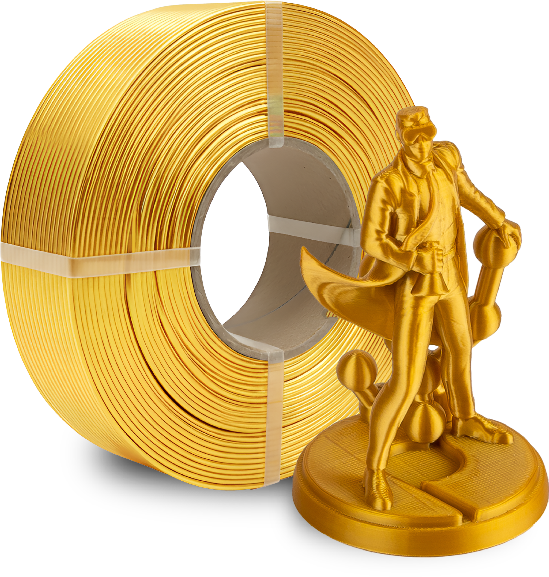 Polymaker  Panchroma™ PLA Refill Silk Gold, 1,75 mm / 1000 g    Der Glanz der Eleganz in Gold, ohne Spule