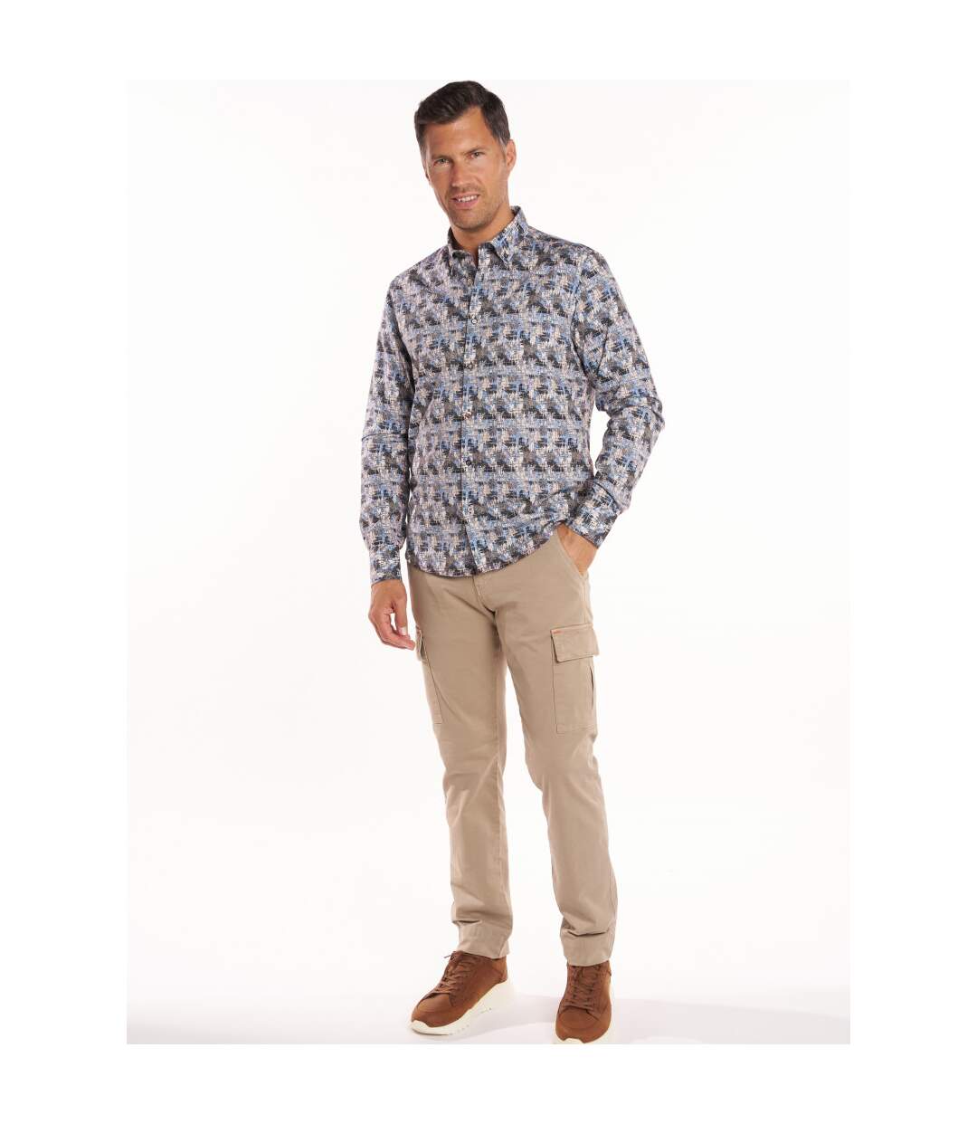 Chemise imprimée col boutonné
