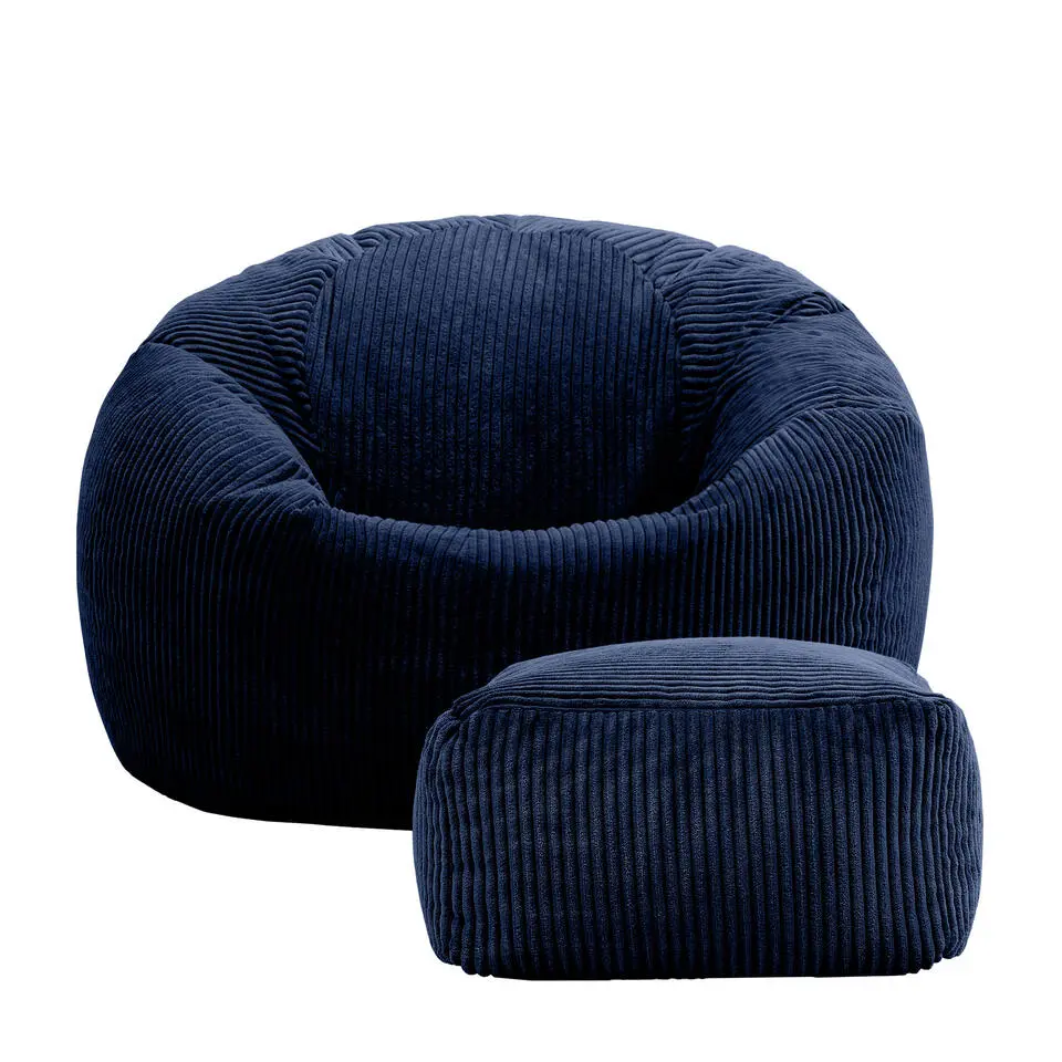icon Zitzak en Poef Kingston - Corduroy Zitzak - Donkerblauw