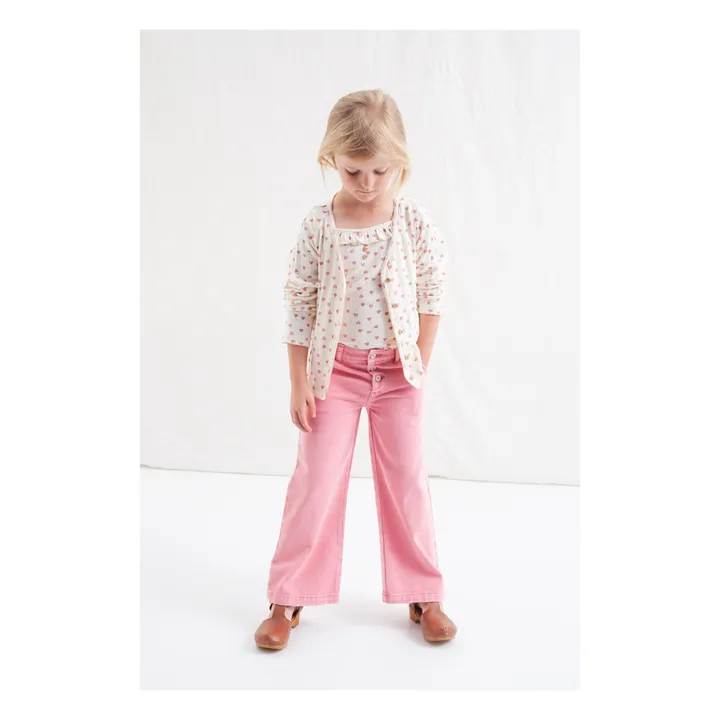 Tocoto Vintage Cardigan Cœur Jersey Bio | Ecru