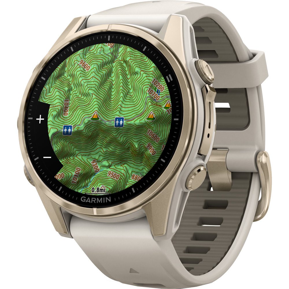 Garmin Fenix® 8 – 43mm Amoled Pulsuhr sapphire nebelgrau