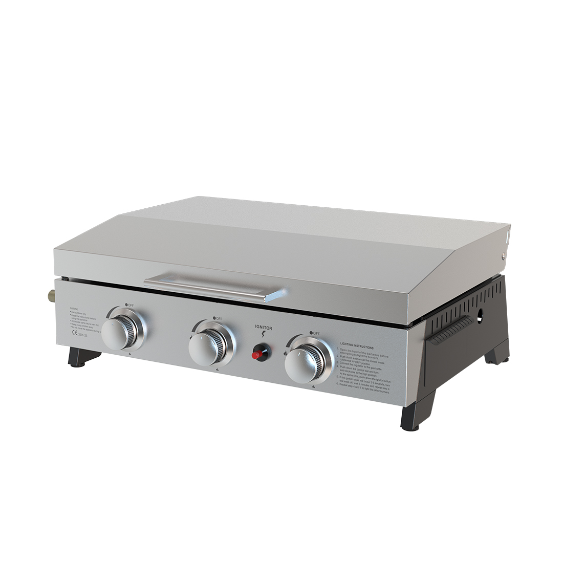 Mr.Grill Gas Plattengasgrill 7'500 Watt inkl. Schlauch und Regler