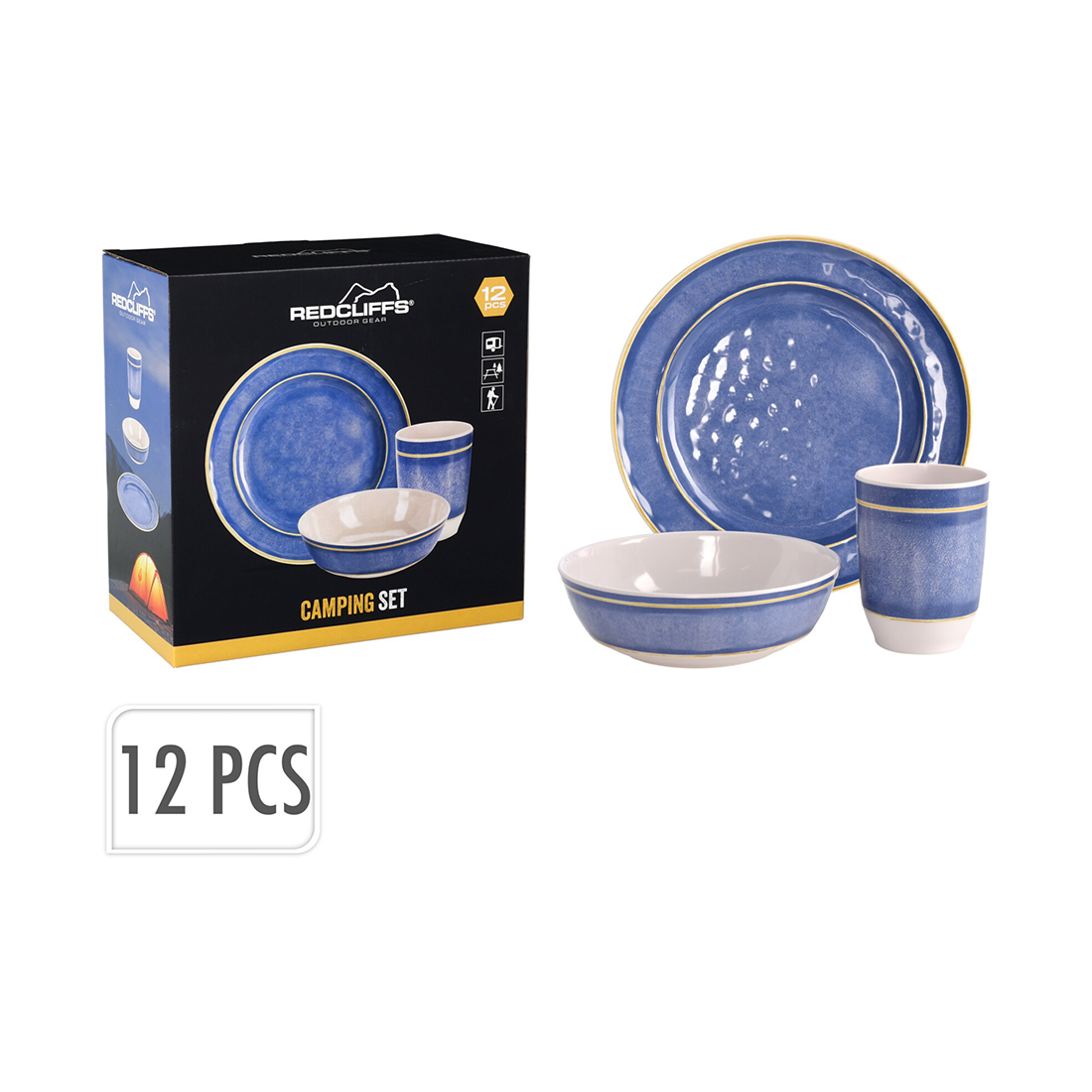 FS-STAR 12-teiliges Camping Geschirr-Set