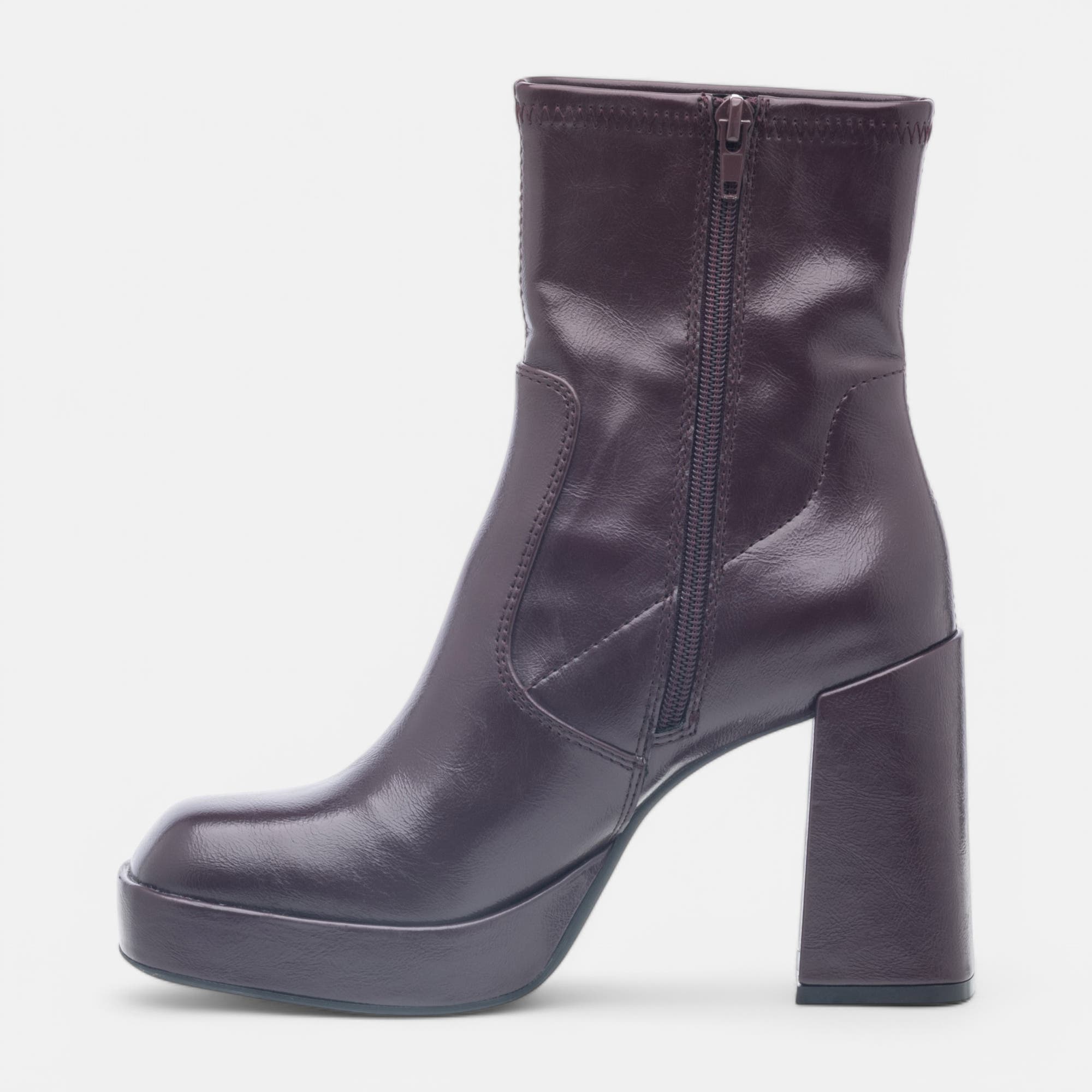 Bottines à talon Femme bordeaux
