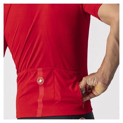 Maillot Manches Courtes Castelli Classifica Rouge