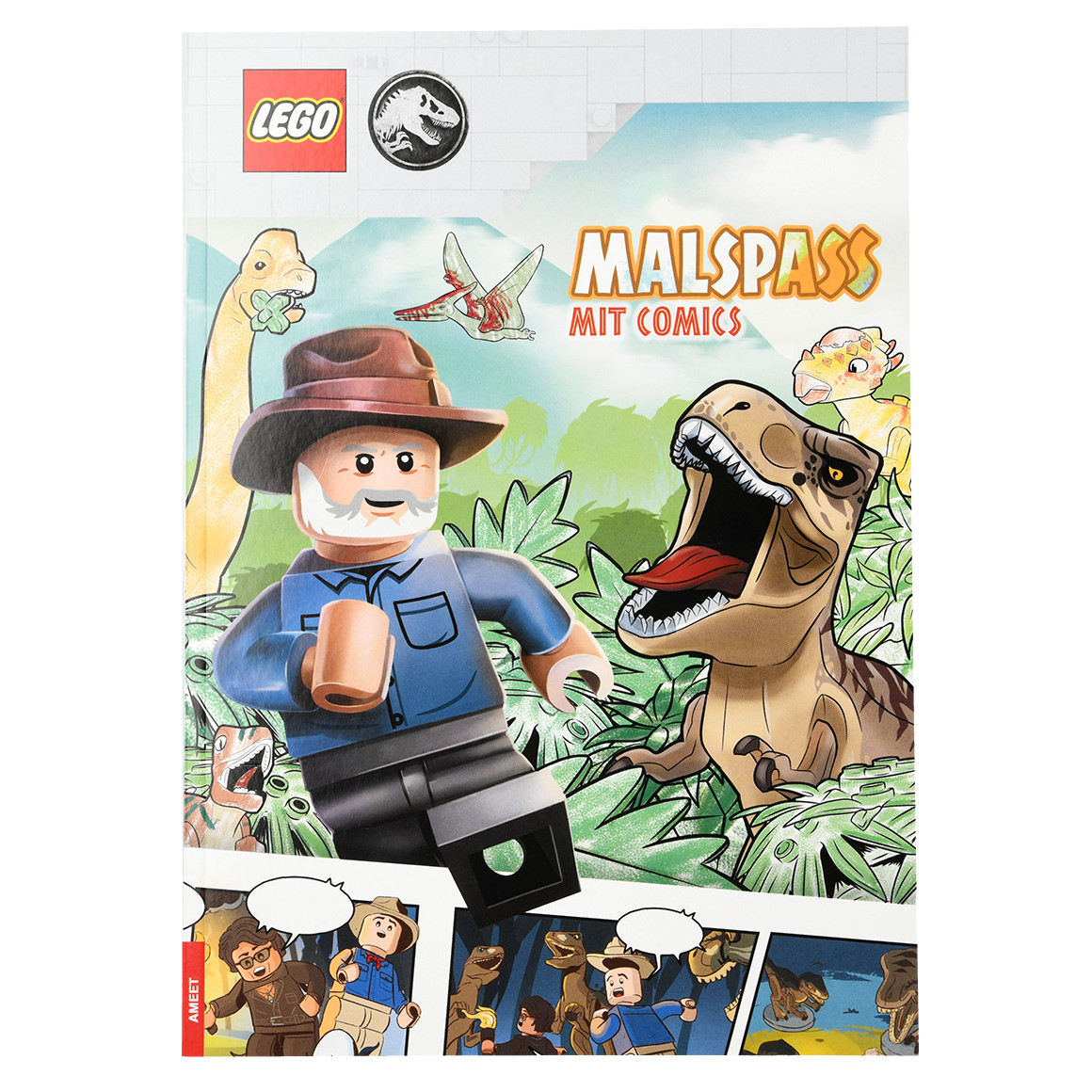 Topolino LEGO Jurassic World Rätsel-Malspaß mit Comics grün / bunt