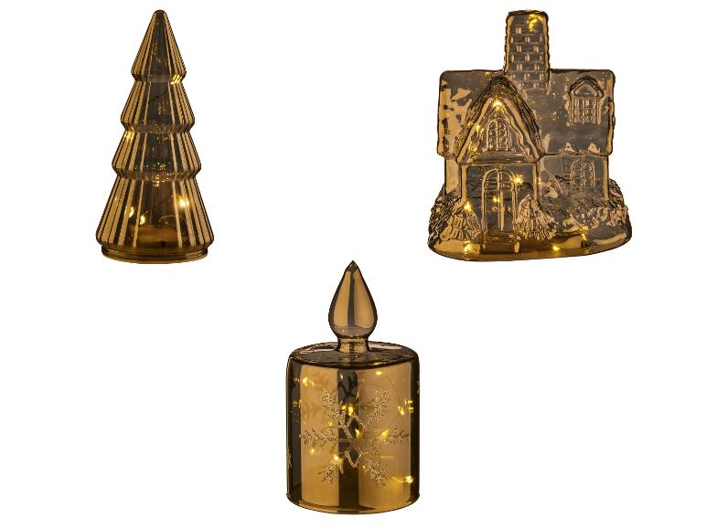 Glazen kerstdecoratie met LED