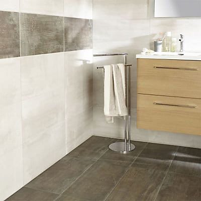 Carrelage sol et mur marron 30 x 60 cm Dourtio