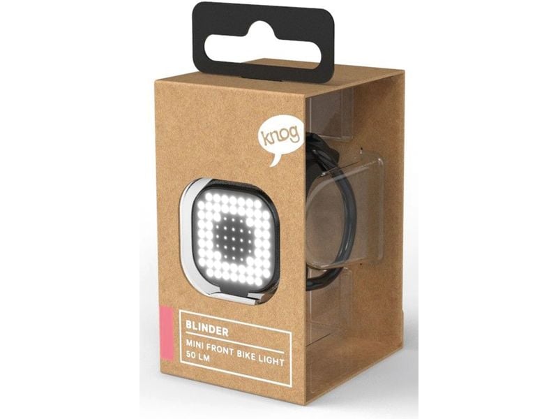 knog. Velolampe Blinder Mini Square Scheinwerfer, Schwarz Fahrradscheinwerfer Vorne