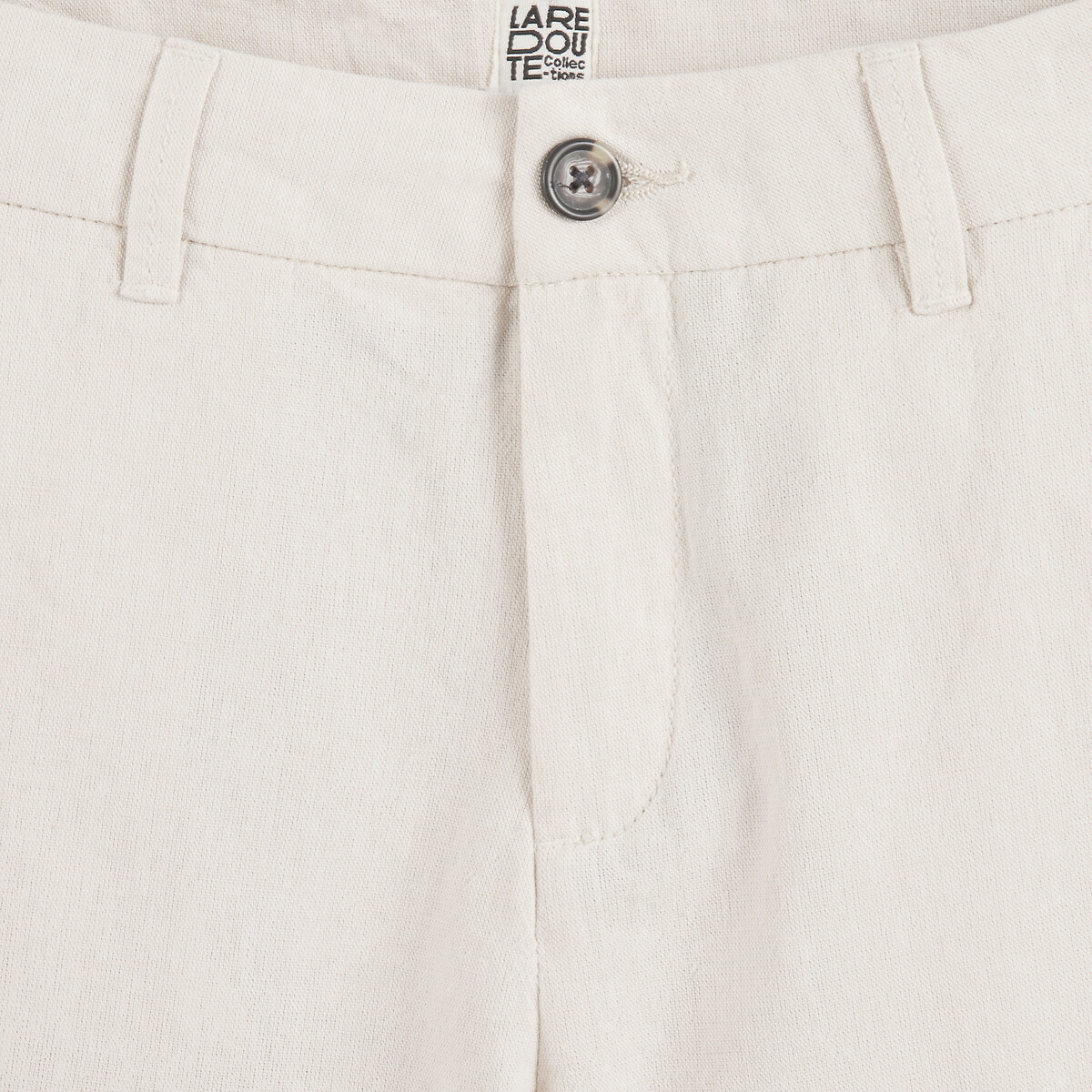 COLEÇÕES LA REDOUTE<br>Calça chino bermuda em algodão/linho