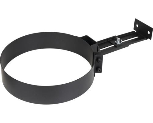 Wandbeugel met een afstand van 125-200 mm voor dubbelwandige buizen DN150, zwart