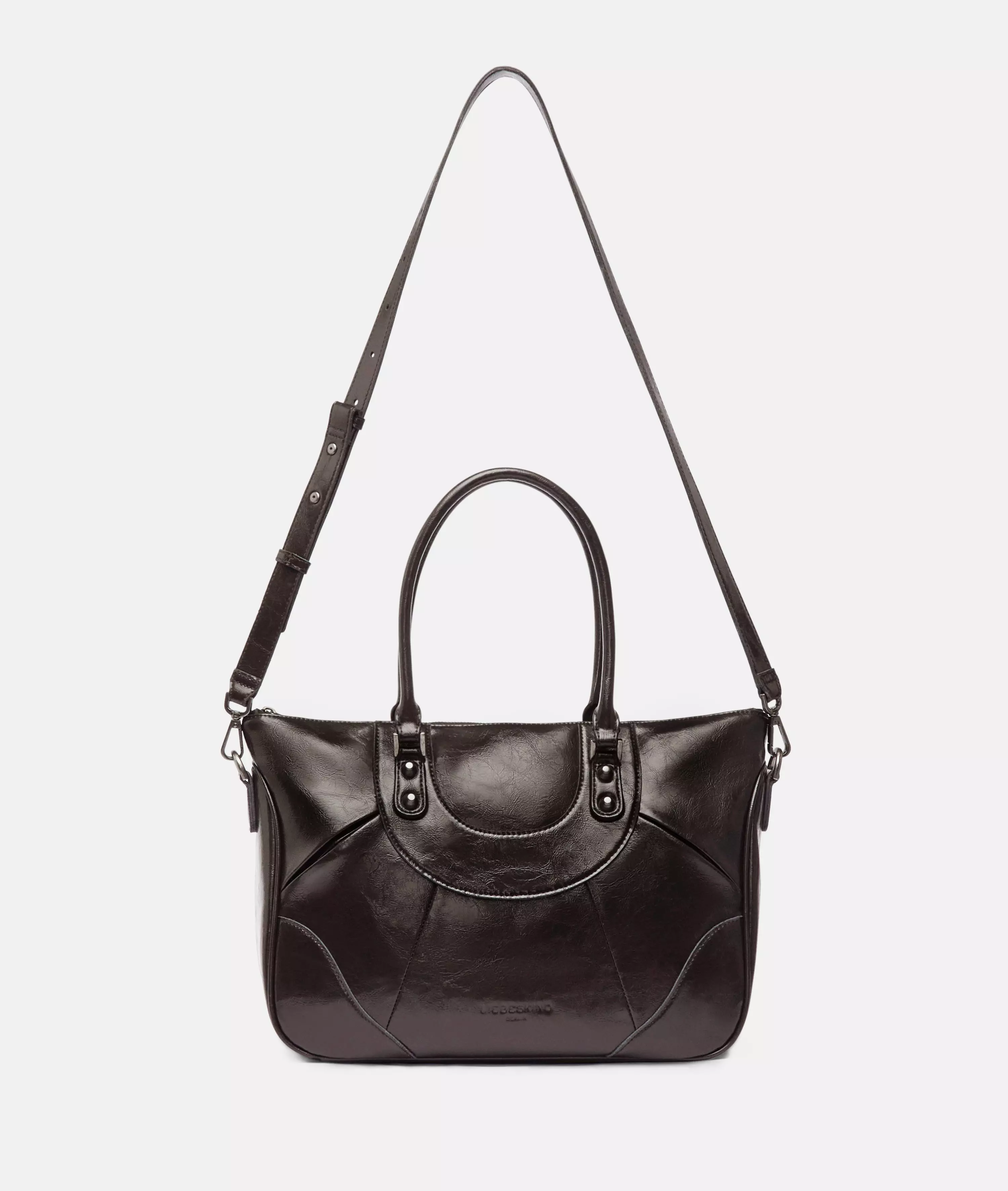 Satchel Spacious bag with glossy finish