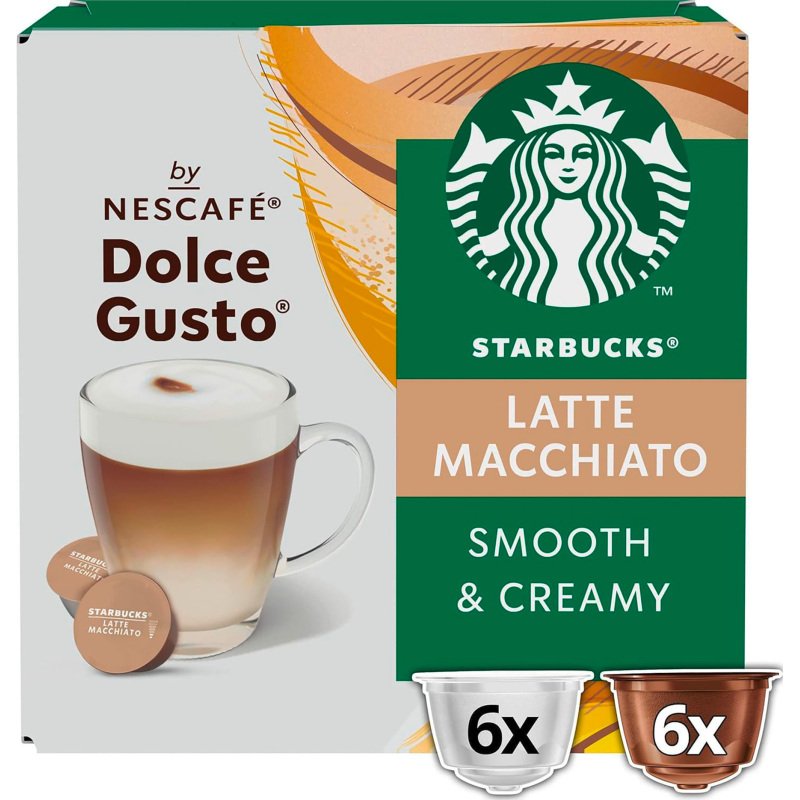Capsules de café Starbucks Dolce Gusto Latte Macchiato - Boîte de 24