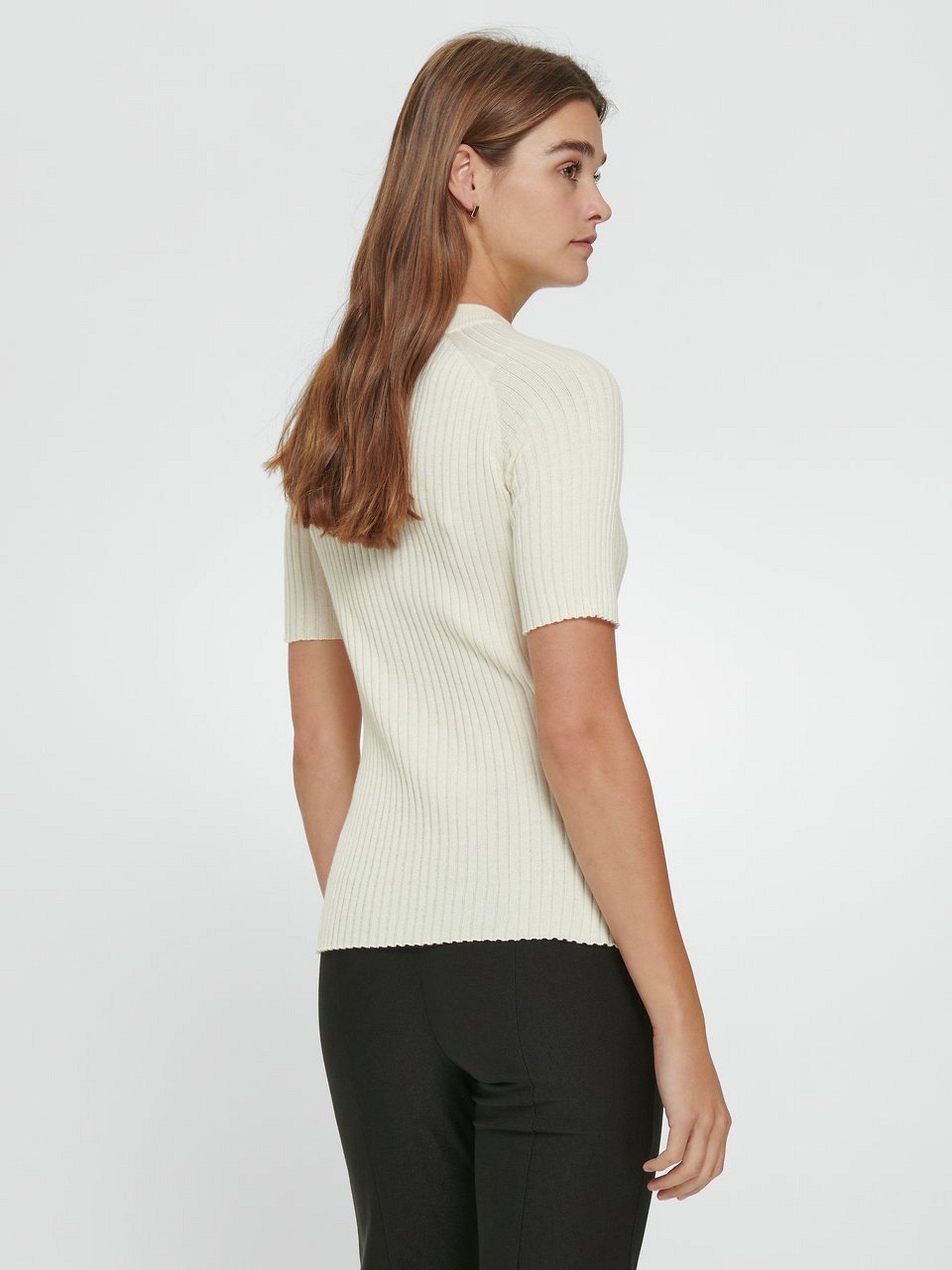 Rundhals-Pullover mit 1/2-Arm