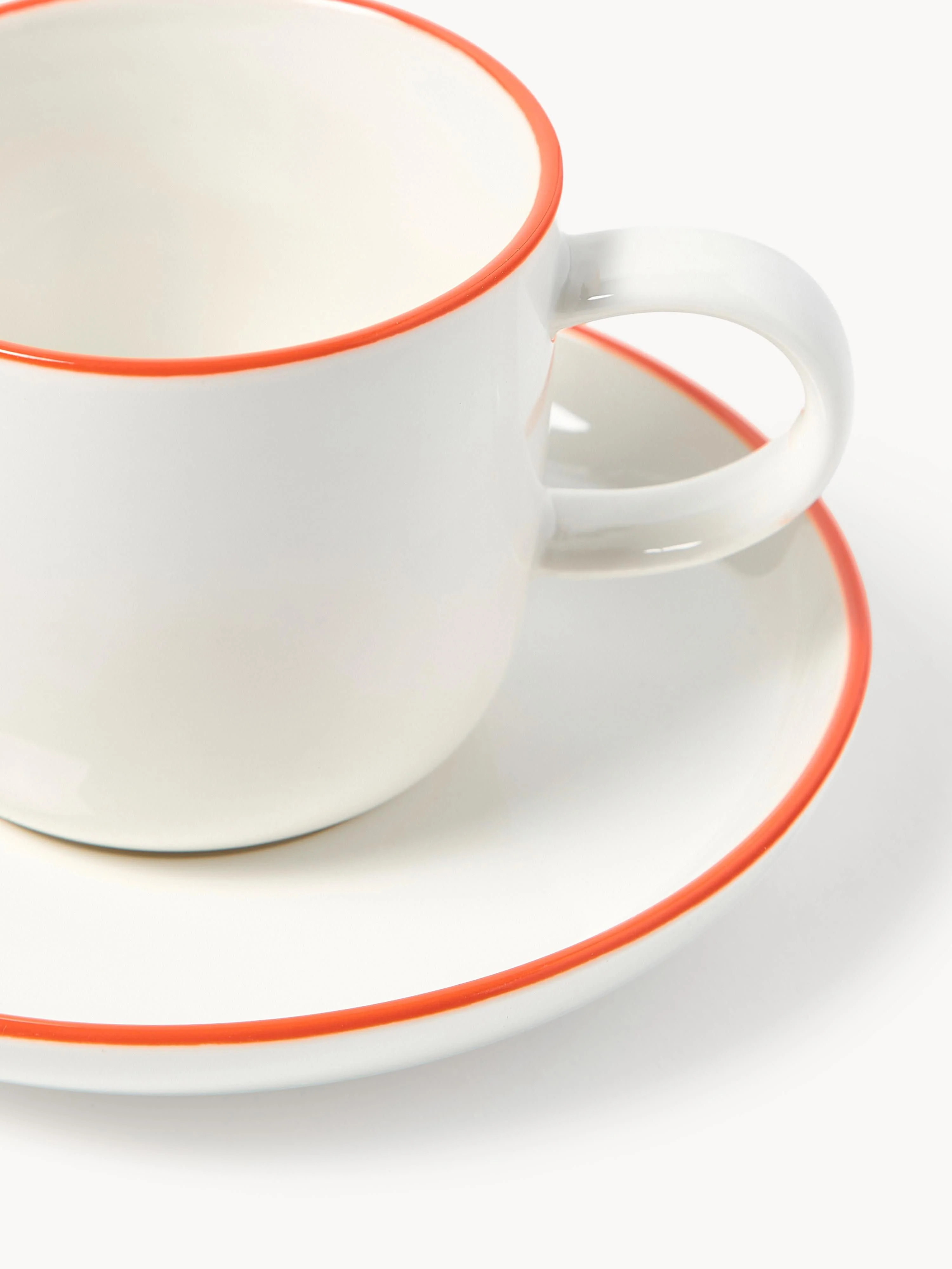 Porseleinen espressokopjes Facile met schoteltjes, 2 stuks