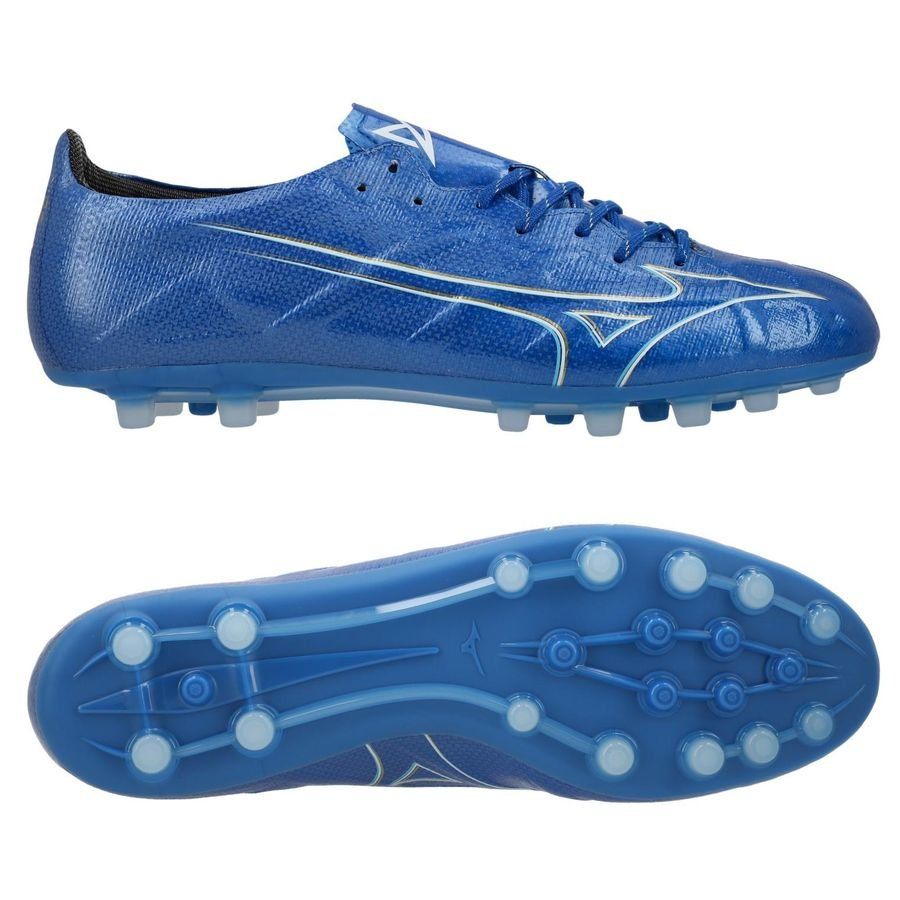 Mizuno Alpha Elite AG Mugen - Bleu/Blanc/Doré