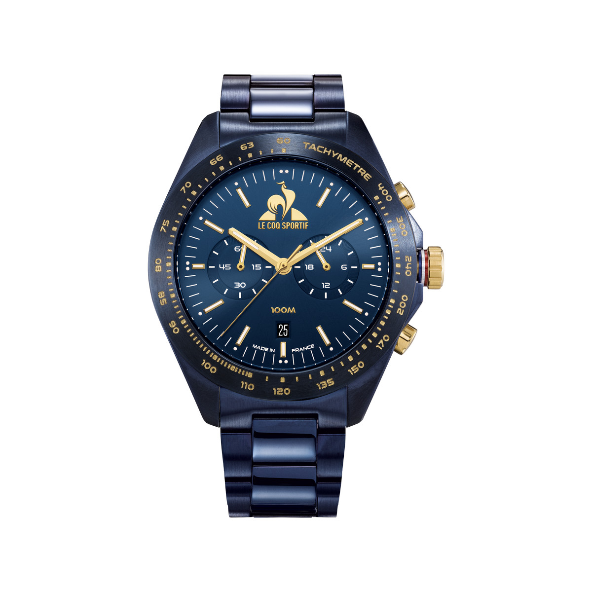 Montre LE COQ SPORTIF coq d'or homme bracelet acier inoxydable bleu