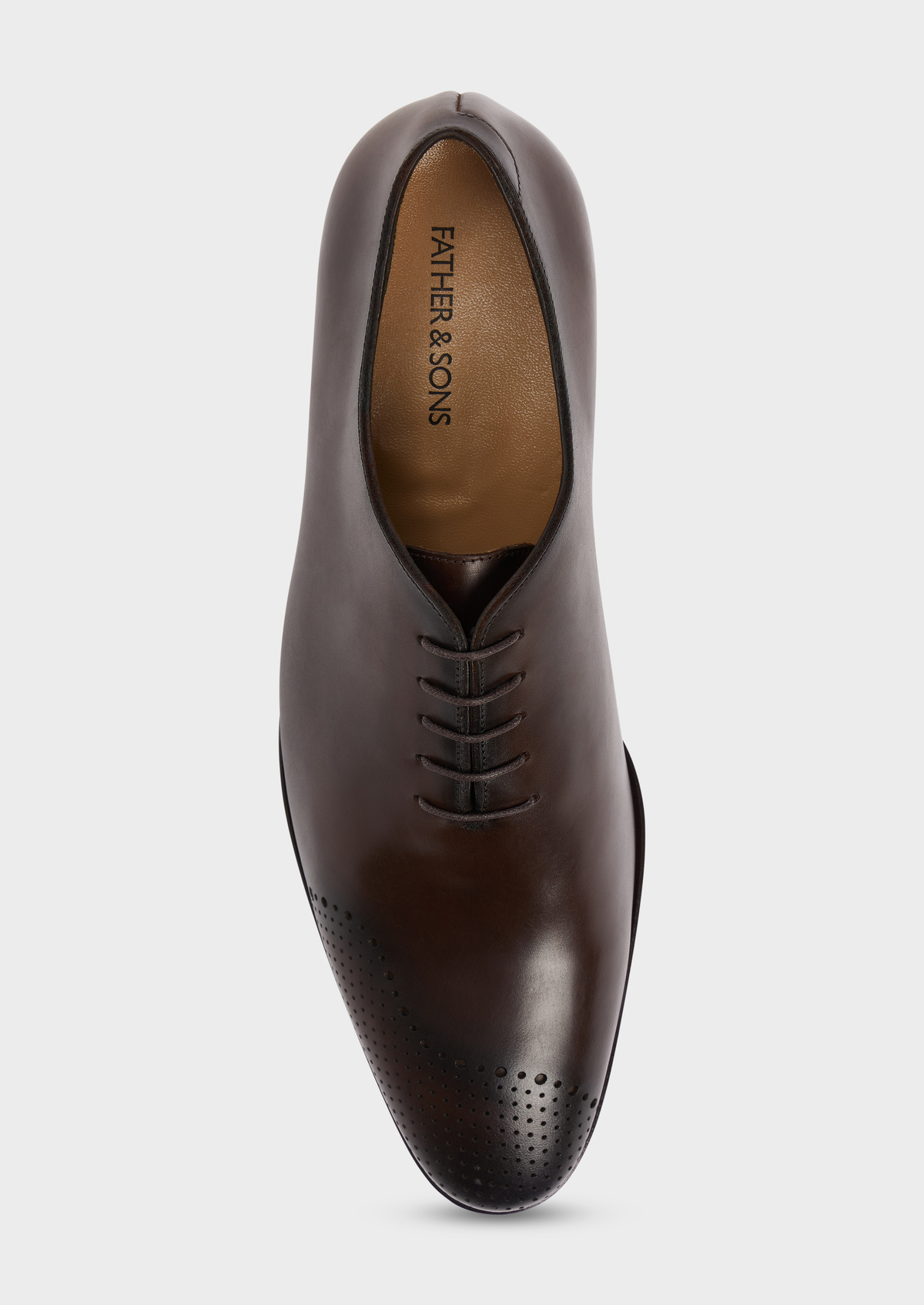 Richelieus en cuir lisse marron