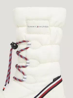 Botas de neve com fita adesiva com logotipo exclusivo