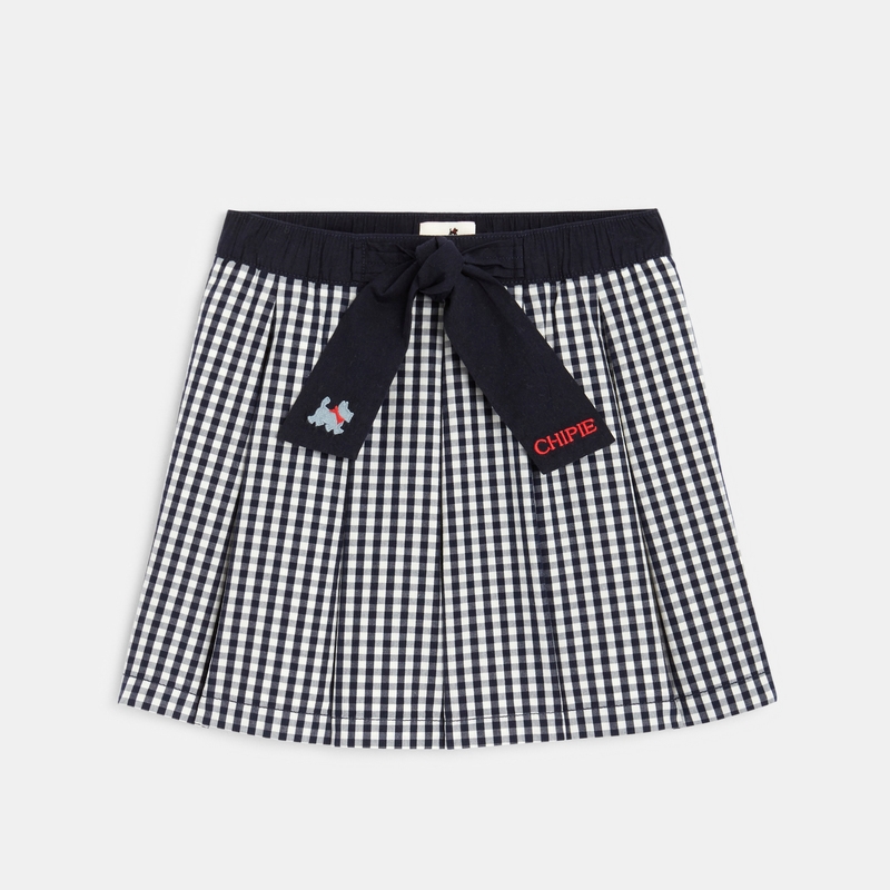 Jupe vichy Chipie bleue fille