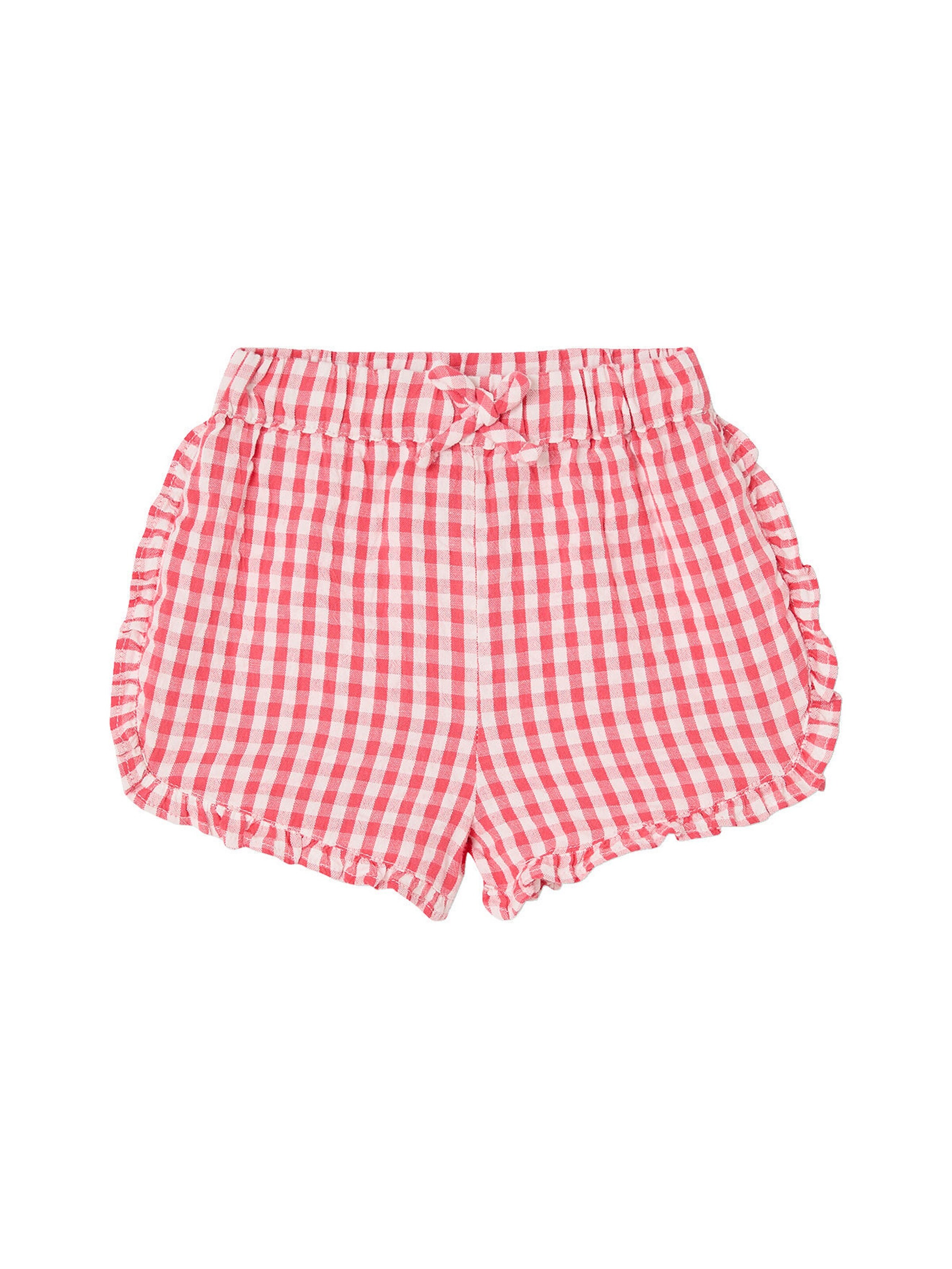 Vertbaudet Baby Shorts aus kariertem Seersucker rot kariert