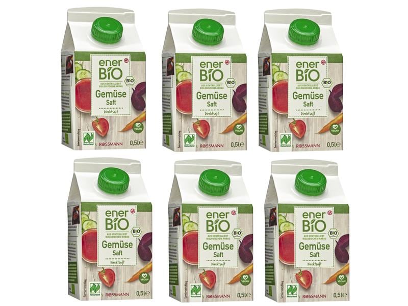 enerBIO Bio Gemüsesaft 6 x 0.5 l Gesunder und aromatischer Gemüsedrink