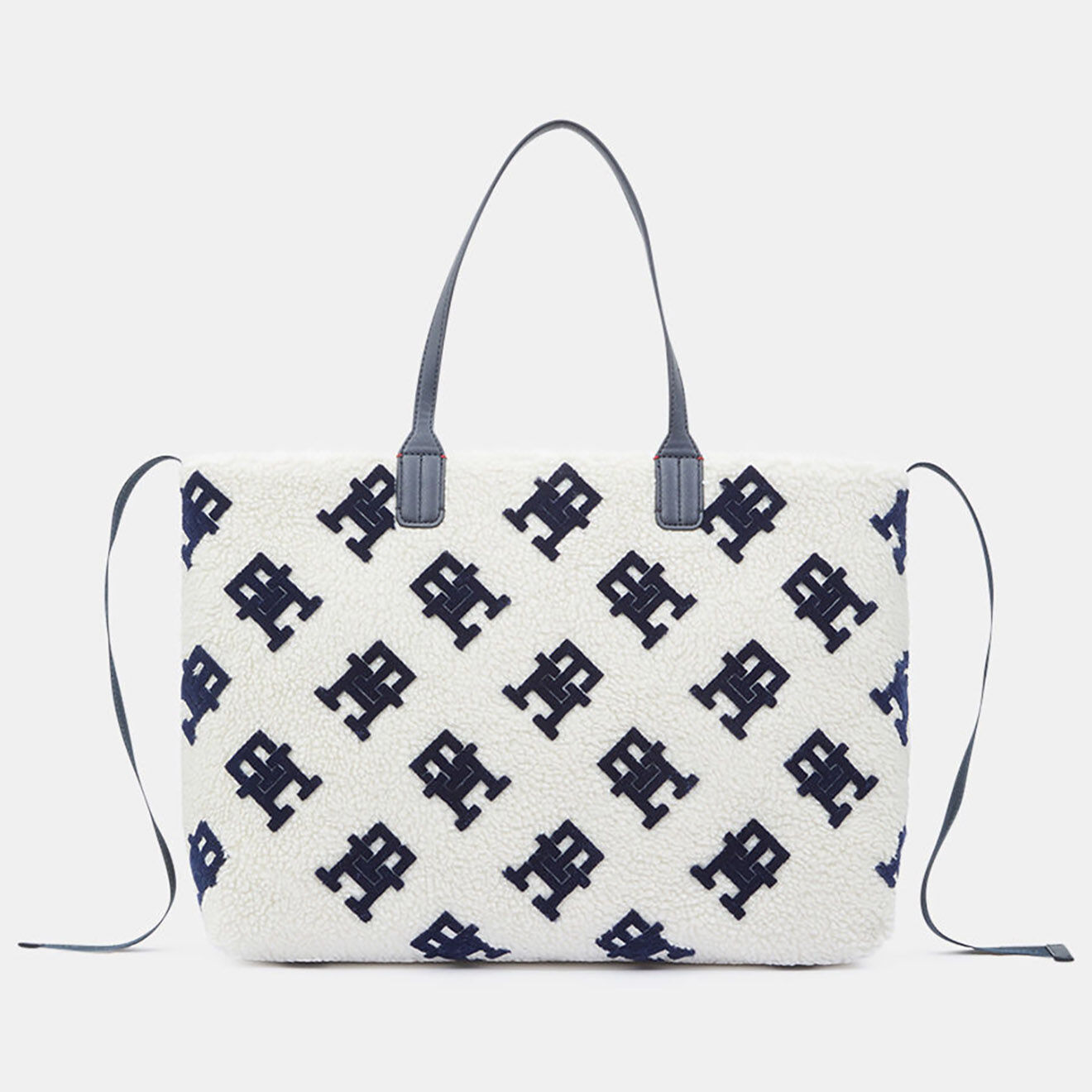 Tommy Hilfiger Sac cabas Iconic teddy blanc/bleu marine - 34x48x15 cm