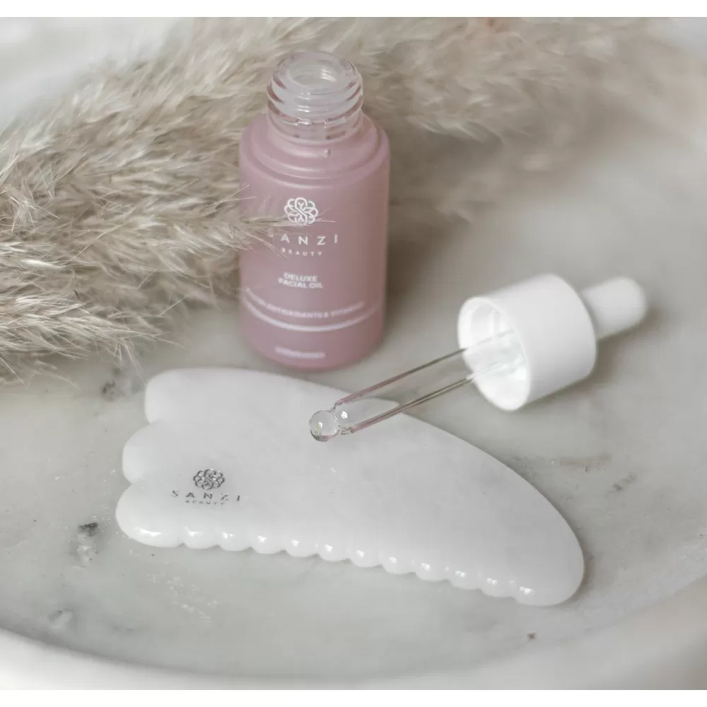 Sanzi Beauty Sculpt Gua Sha White Jade - 1 stk.