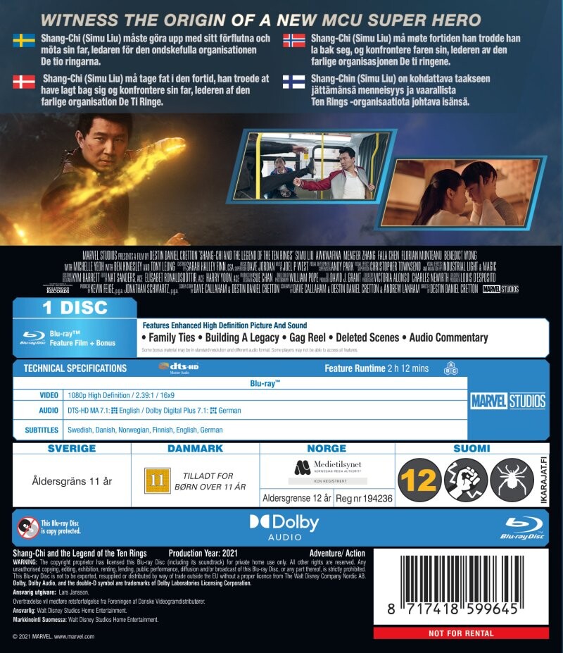 Shang-Chi And The Legend Of The Ten Rings - Blu-Ray