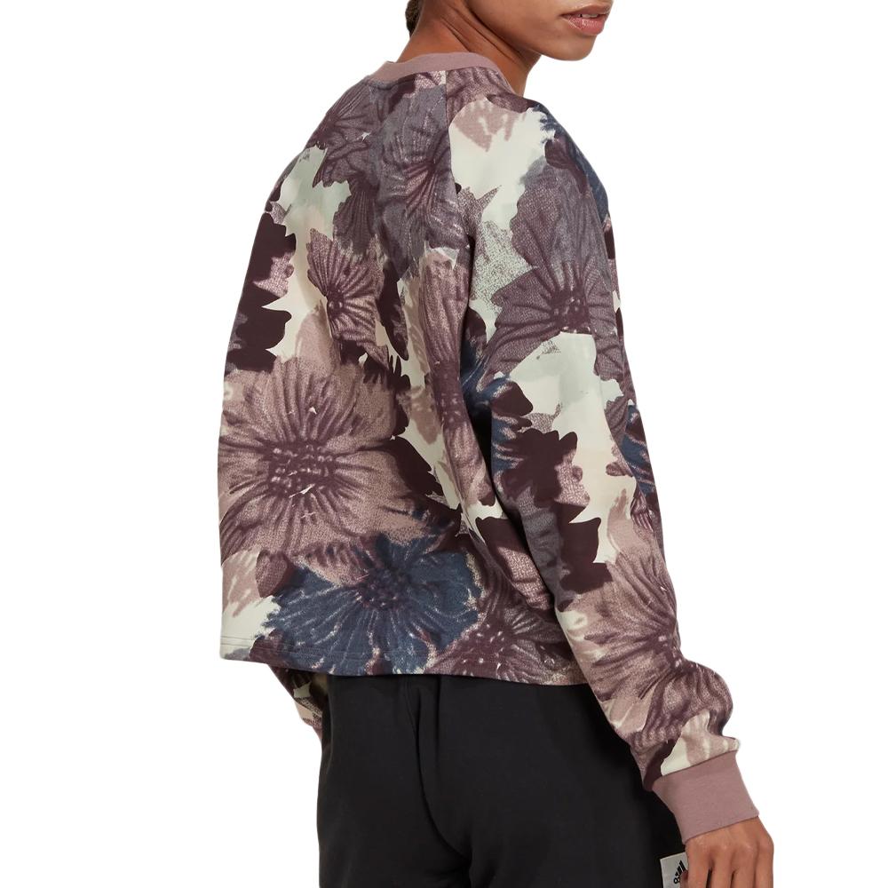 Adidas Sweat Violet Femme Adidas Aop