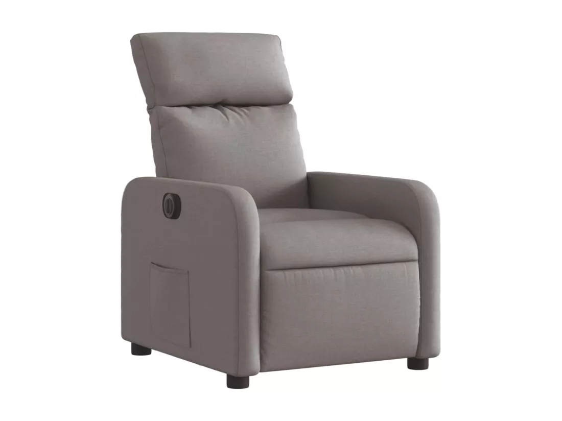 Fauteuil inclinable électrique Taupe Tissu