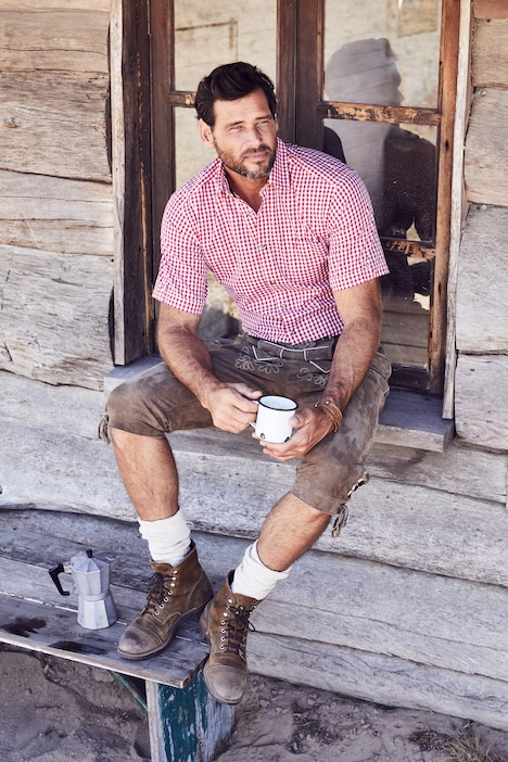 Hemd, Tracht, Halbarm, Kent Kragen, Modern Fit