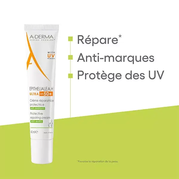 A-Derma Epitheliale AH Creme Reparador Ultra Protetor Anti-Marcas FPS 50+ 40ml