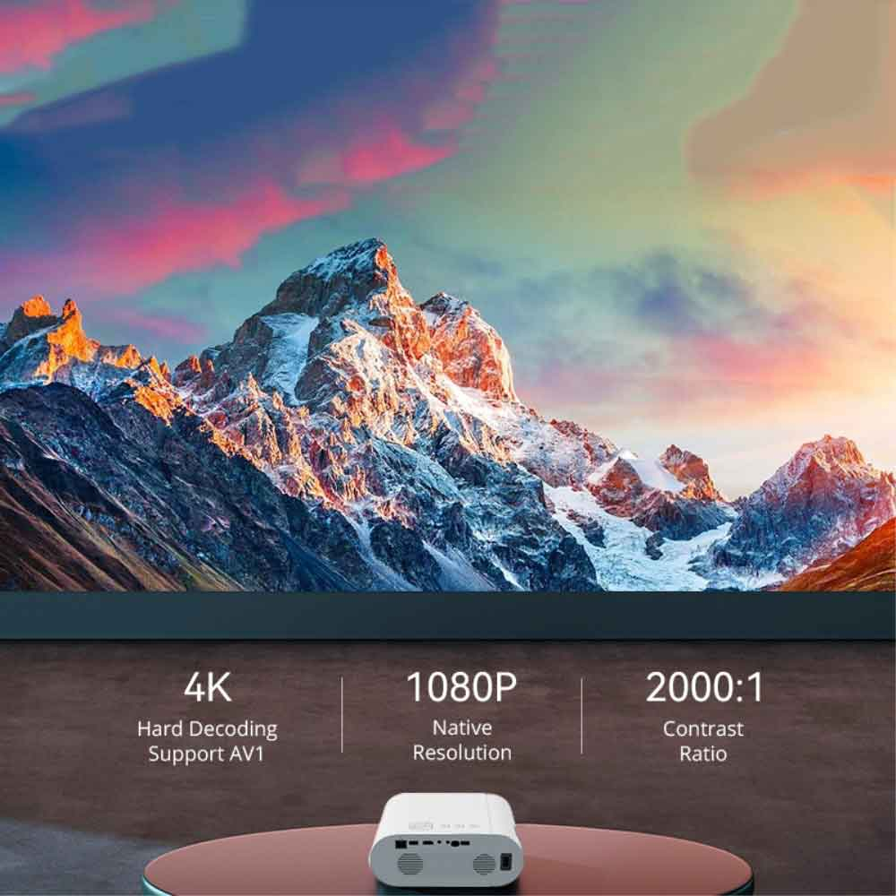 Multimedia LED Projektor Beamer 350 ANSI Lumen Heimkino HDMI Full-HD 1080p / USB / HDMI / AV-Eingang / WiFi mit AirPlay   Miracast (iOS/Android)