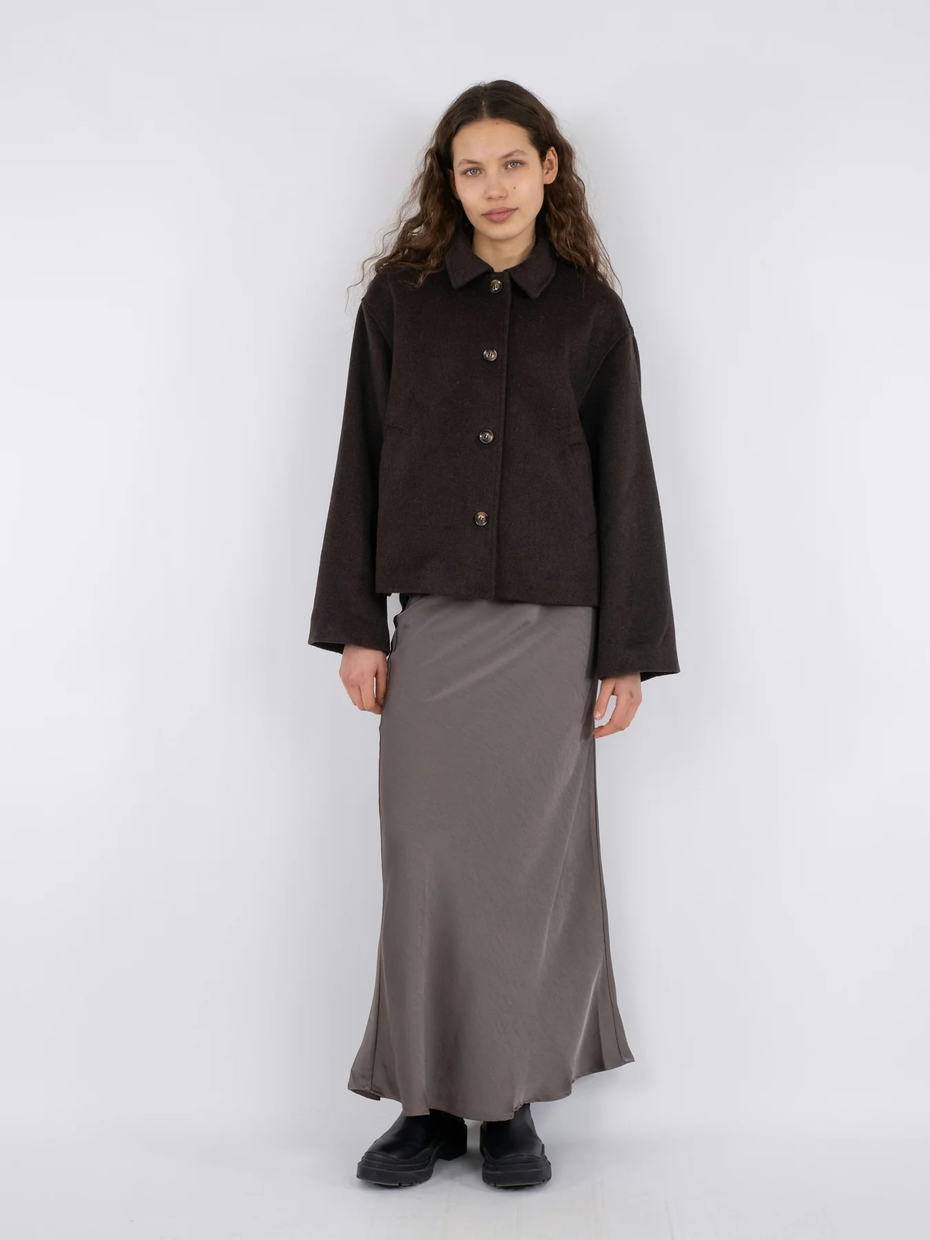 Neo Noir Hamra Wool Jacket chocolate brown
