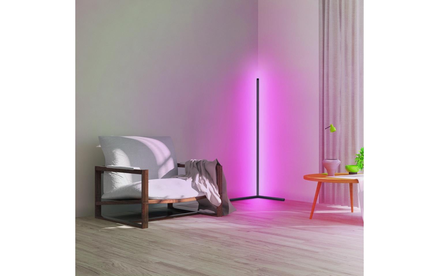 Stehleuchte SMART+ WiFi Floor Corner RGBW, 200lm, SchwarzSmarte und moderne Stehleuchte für indirekte Beleuchtung mit WiFi-Technologie
