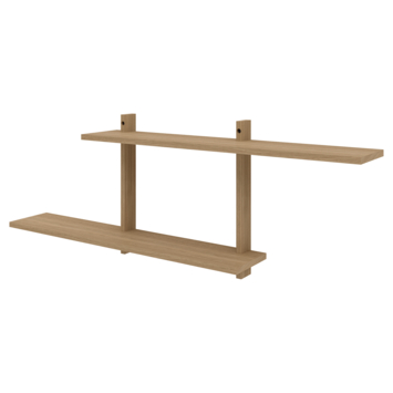 Pekodom wandplank dubbel naturel 80x16x40 cm